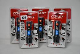 Five boxed as new Coast Polysteel 200 LED Torches.