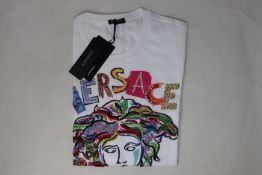 An as new Versace Logo T-shirt (Size 44 - RRP £830).