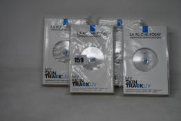 Four boxed as new La Roche-Posay My Skin Track UV wearable sensors.