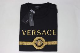 An as new Versace Embroidered Medusa Logo T-shirt (3XL - RRP £650).