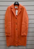 An as new Oui boiled wool coat in apricot (EU 36 - RRP £199).