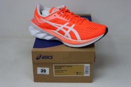 A pair of women's as new Asics Novablast Tokyo trainers (UK 5).