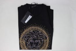 An as new Versace Embellished Medusa Logo T-shirt (XS - RRP £580).