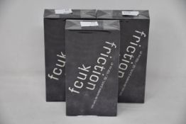 Twelve boxed as new FCUK Friction eau de toilette (100ml).