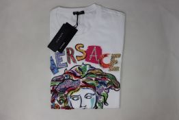 An as new Versace Logo T-shirt (Size 36 - RRP £830).