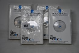 Four boxed as new La Roche-Posay My Skin Track UV wearable sensors.