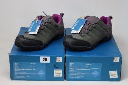Two pairs of women's Mountain Warehouse Belfour waterproof shoes (UK 6 - RRP £70 each).