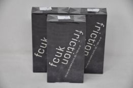 Twelve boxed as new FCUK Friction eau de toilette (100ml).
