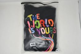 An as new Sue Tsai The World Is Yours hoodie (XL).