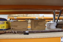 An as new Bisley wood top wading stick and an as new unbranded wooden wading stick.