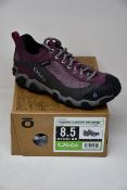 A pair of women's as new Oboz Firebrand II Low B-Dry waterproof walking shoes (UK 6).