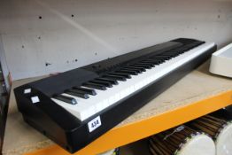 A pre-owned Casio CDP-120 digital piano keyboard (Missing power cable).
