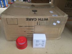 Seventy five boxed as new Esser 766225 shallow base sounders in red.