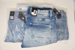 Four pairs of as new G-Star Raw jeans (All W34/L21).