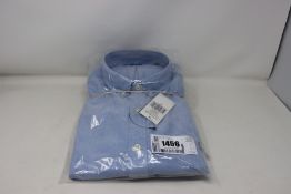 Two men's as new Polo Ralph Lauren blue Oxford slim fit shirts (L - RRP £95 each).