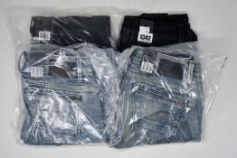 Four pairs of as new G-Star Raw jeans (2 x W27/L32, 1 x W29/30, 1 x W29/L32).