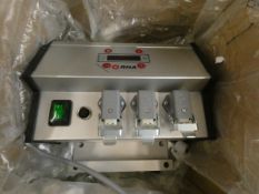 A Rhein Nadel Automation ESK 2002 S vibratory feeder control.