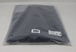 An as new A.C.W. easycare merino Essentials zip through sweater in black (L).