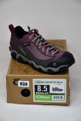 A pair of women's as new Oboz Firebrand II Low B-Dry waterproof walking shoes (UK 6).
