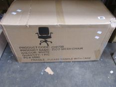 A boxed CH0799 Zico Mesh Chair in white.