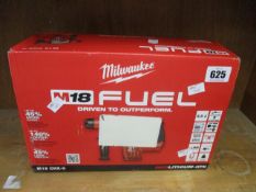 A boxed Milwaukee M18 Fuel cordless drill.
