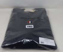 An as new Thom Browne Milano stitch crew neck pullover (Size 5).