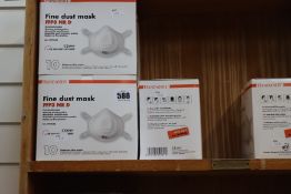 Five boxes of Handanhy FFP3 fine dust masks with valve (10 items per box).