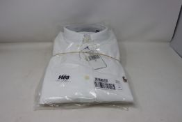 Two men's as new Polo Ralph Lauren white Oxford slim fit shirts (M - RRP £95 each).