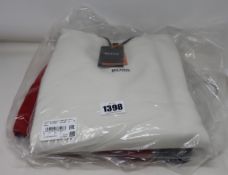 A pair of as new Hugo Boss Tiluni 2 trousers (Size 4) and a Hugo Boss sweater (L).