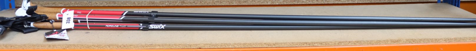 Two pairs of SWIX Roadline 2 Roller-Ski Poles (Pro Fit 3D Large).