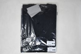 Two as new A.C.W. Essential T-shirts in black (S, XL - RRP £95 each).
