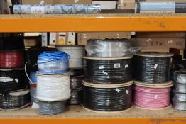 An quantity of miscellaneous cables, wires and related items (Approximately 20 items).