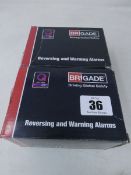 Two boxed as new Brigade reversing and warning alarms for vehicles.