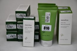 Eight Innisfree Green Tea Seed serum (8 x 80ml), two Innisfree Green Tea balancing lotion EX (160ml)