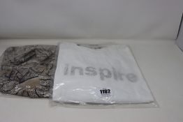 Three items of as new Oui clothing; a blouse (Size 44 - RRP £109), a top (Size 40 - RRP £39) and a