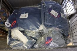A quantity of as new assorted Asics running/fitness clothing to include tights, tops and jackets (