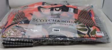 A women's as new Scotch & Soda double breasted tailored coat (S) together with two Scotch & Soda