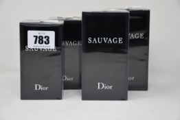 Two bottles of Dior Sauvage eau de toilette (100ml) and two bottles of Dior Sauvage eau de