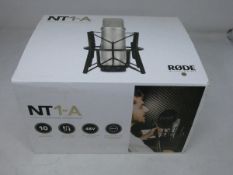 A boxed Rode NT1-A Studio Condenser Microphone.