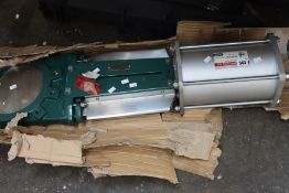 A pre-owned Tecofi VG3400 DN50 - DN250 air operated knife gate valve.