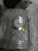 A boxed Waterford Crystal large heritage carriage clock.