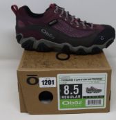 A pair of women's as new Oboz Firebrand II Low B-Dry waterproof walking shoes (UK 6).