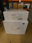 A boxed Hudson Reed Soar deck mounted bath filler tap and a boxed Hudson Reed Soar mini mono basin