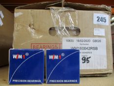A large quantity of boxed as new 6004-2RS Deep Groove Ball Bearings (Approximately 90).