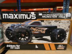 A boxed as new DHK Hobby Maximus 1/8 brushless 4x4 RTR monster truck.