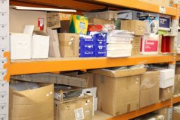 A large quantity of miscellaneous stationery and office supplies to include Show-Me Whiteboard