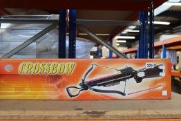 A boxed Wizard Camouflage Hunting Crossbow (Item may be incomplete, over 18s only).