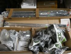 A large quantity of as new golf club components/accessories to include seven heads with covers (