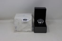 A men's boxed as new Emporio Armani AR2447 black chronograph watch.