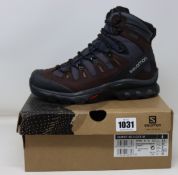 A pair of women's as new Salomon Quest 4D 3 GTX walking boots (UK 6.5).